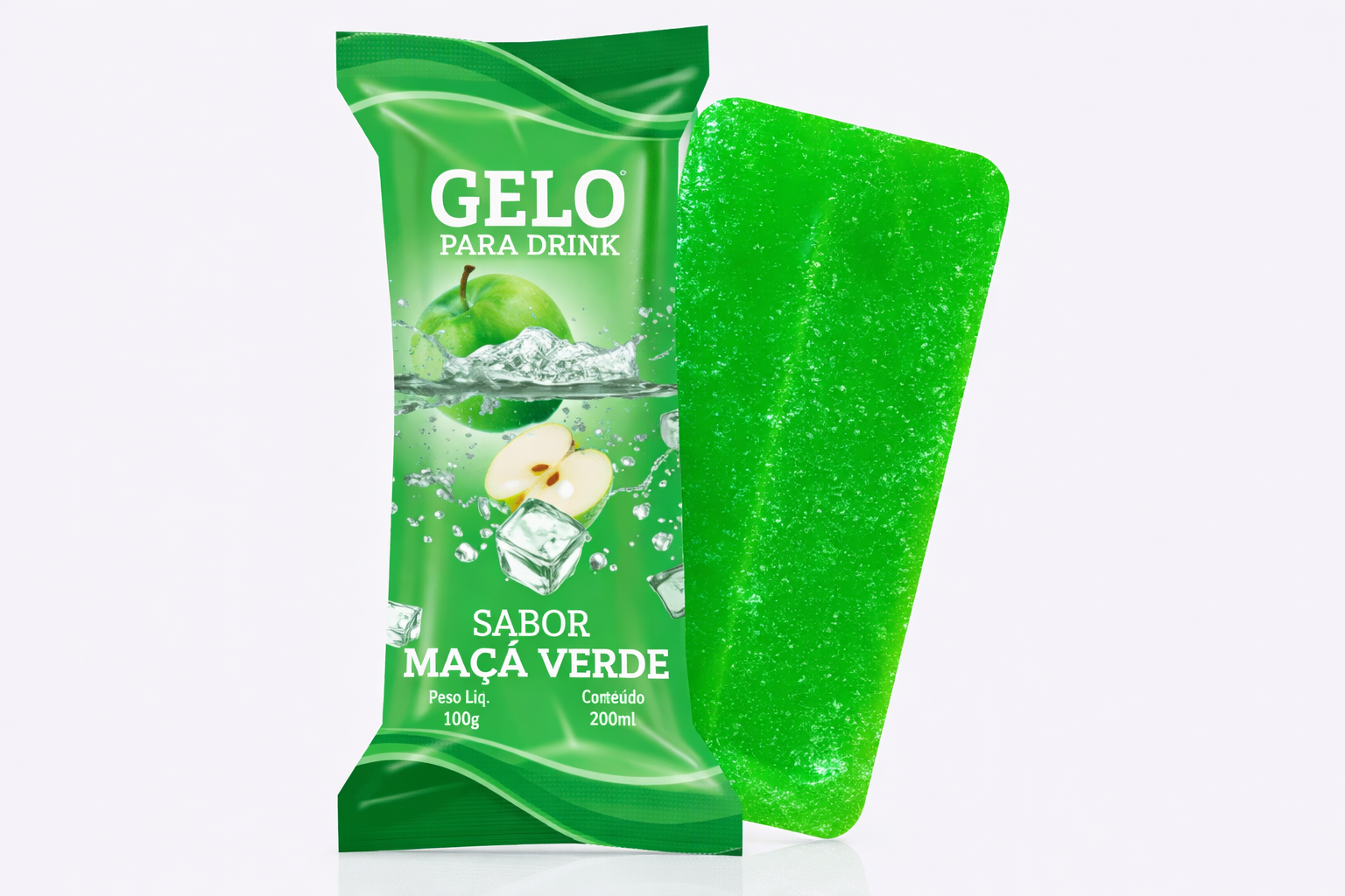 Gelo Saborizado - Maça Verde